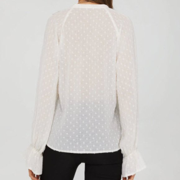 Swiss Dot Ruffle Blouse - Picture 3 of 4